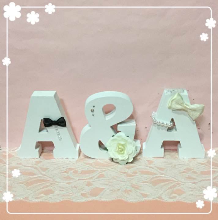 aya様確認用♡ウエディングバージョン・イニシャルオブジェ