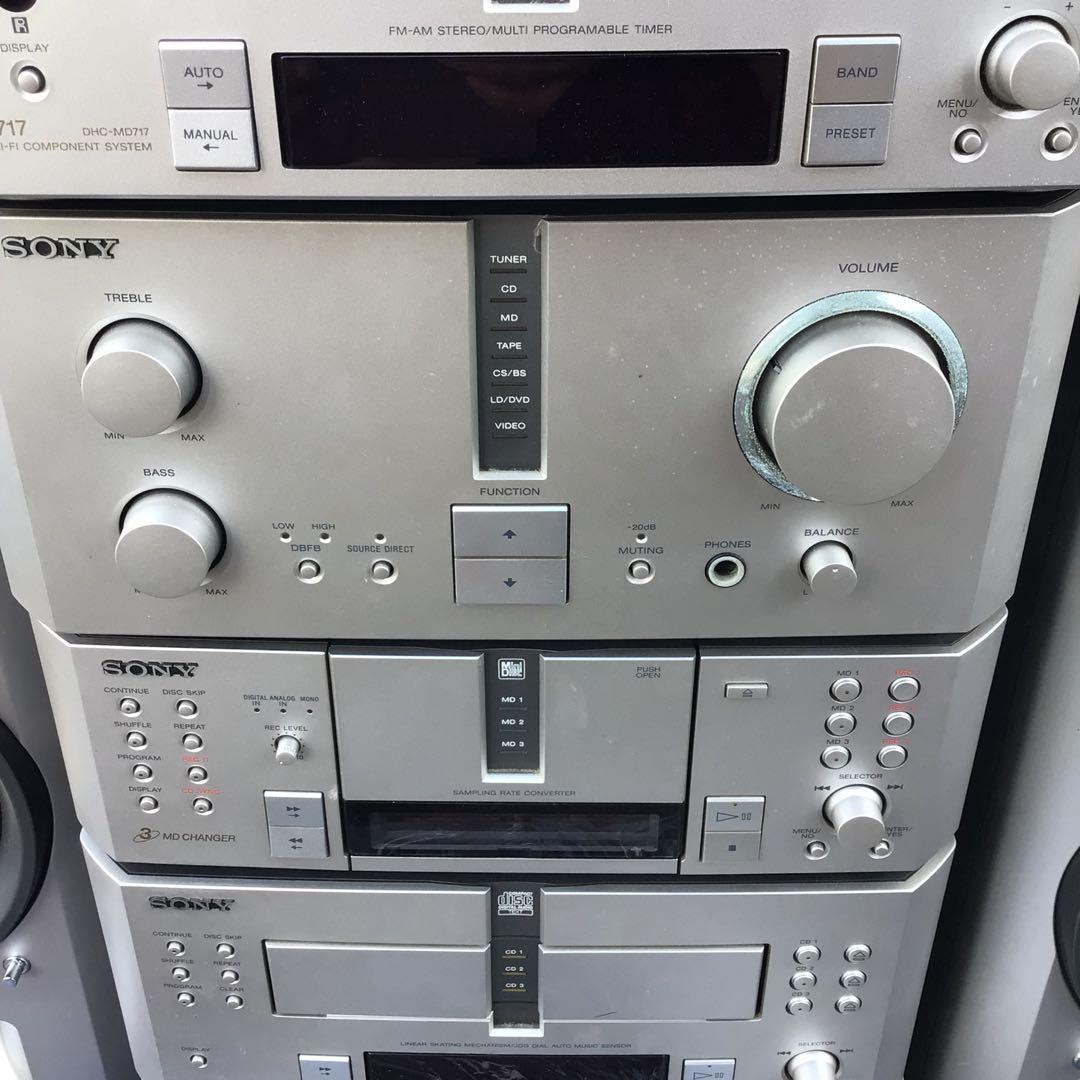 SONY MD717 ミニコンポ MDデッキ、CDプレーヤー、チューナー、アンプ