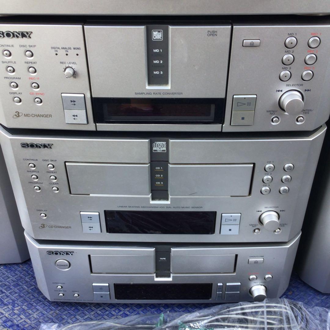 SONY MD717 ミニコンポ MDデッキ、CDプレーヤー、チューナー、アンプ