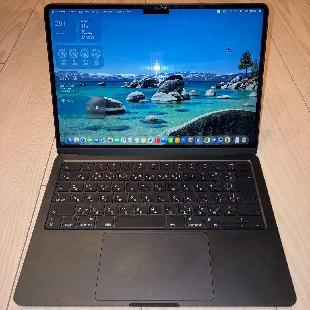 【美品】MacBook M2 16GB 256GB 充放電12回 13インチ