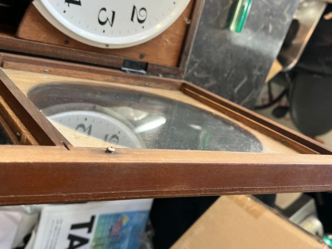 シチズン日付時計、ケヤキレトロ柱時計、ゼンマイ振り子時計、ケヤキの高級柱時計