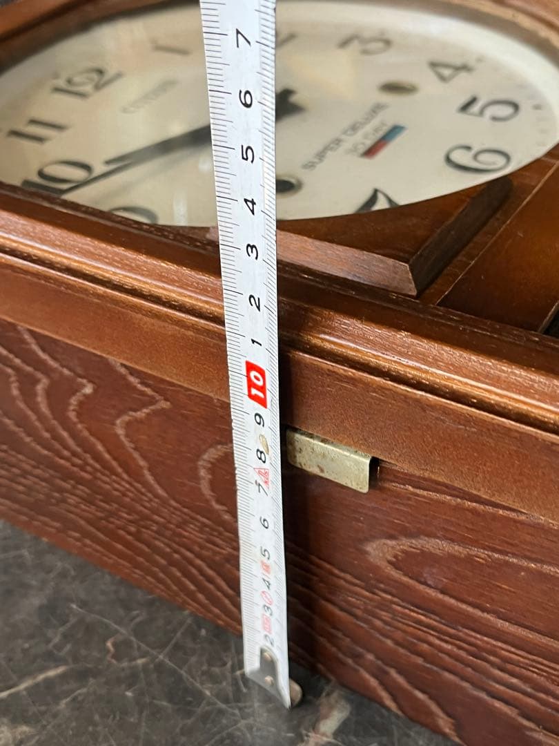 シチズン日付時計、ケヤキレトロ柱時計、ゼンマイ振り子時計、ケヤキの高級柱時計