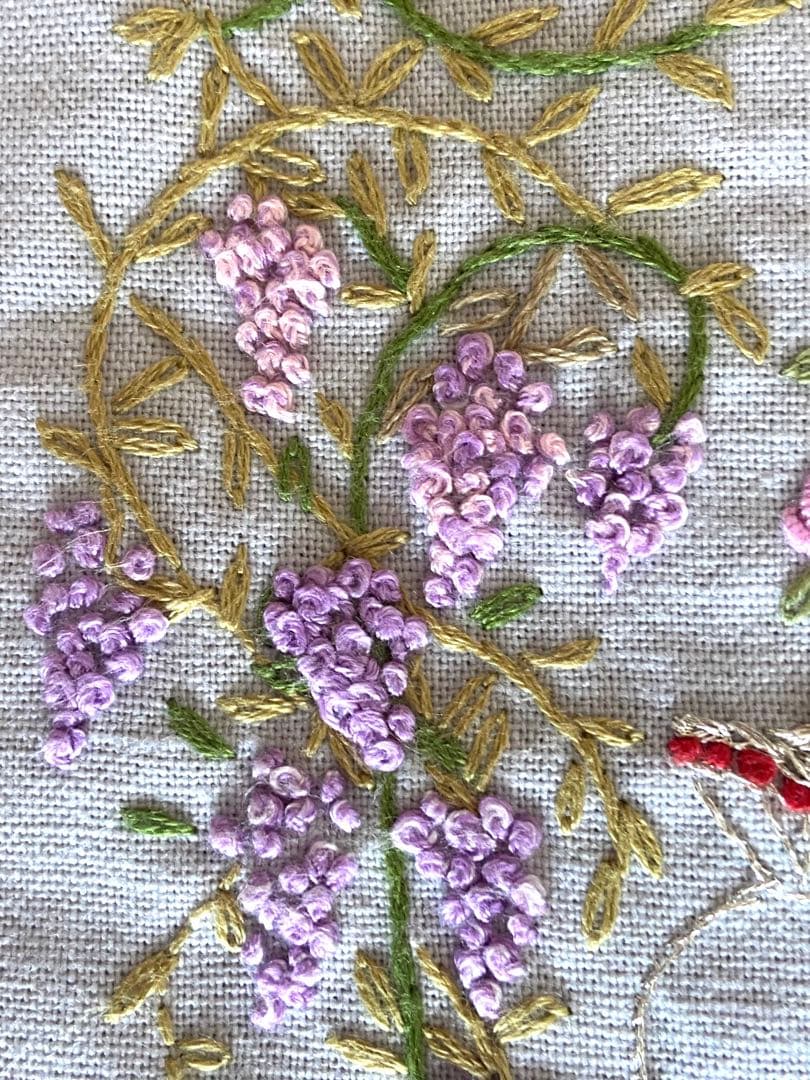 手刺繍ハンドメイドミニトート　　タブレットが入る大きさ