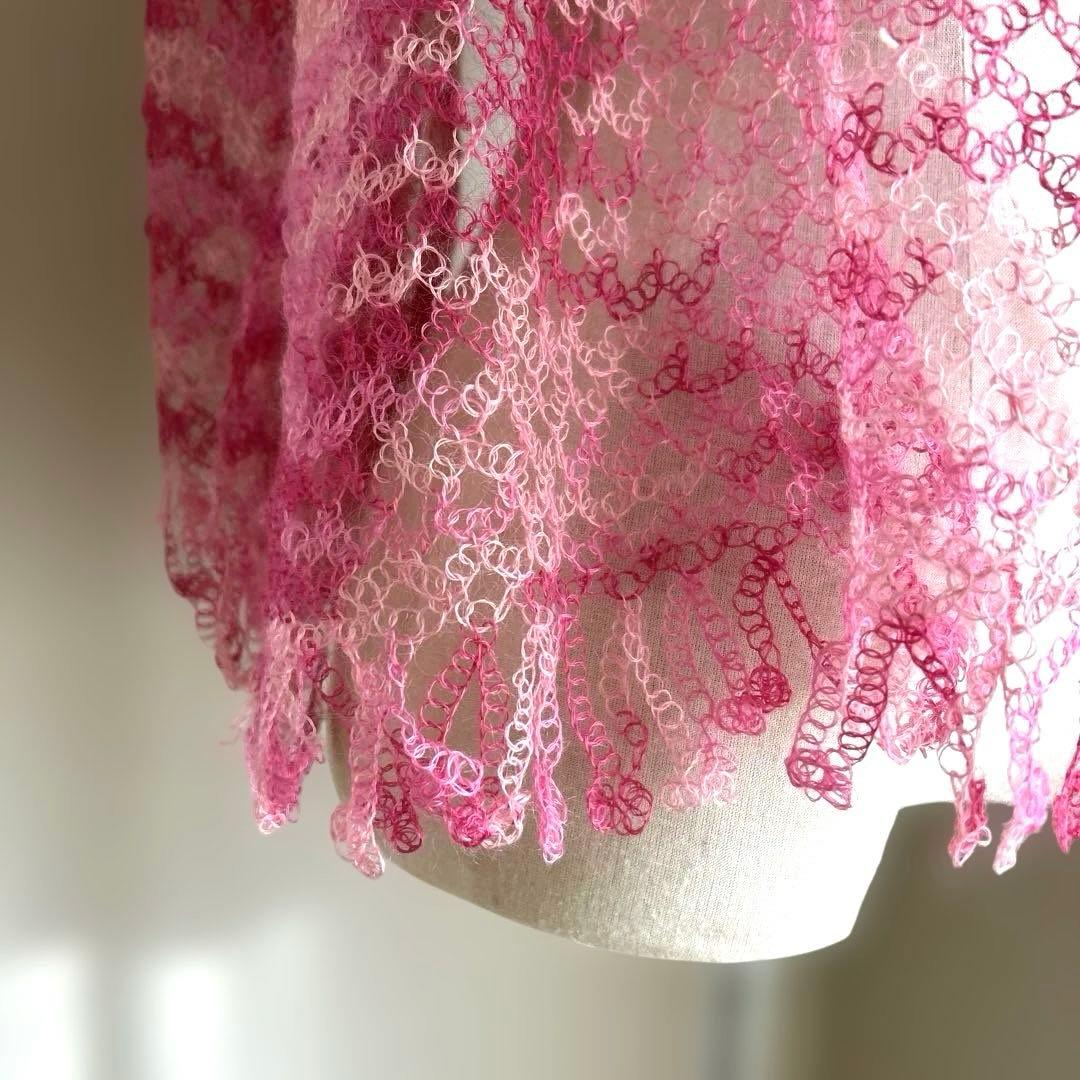 レニ　春ショール・ストール ハンドメイド モヘア、絹 その他