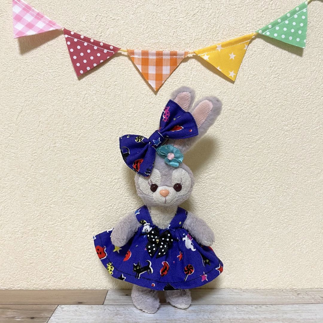 ハンドメイド★ハロウィンプリントワンピース★ストラップ♡ぬいぐるみバッジ用コス