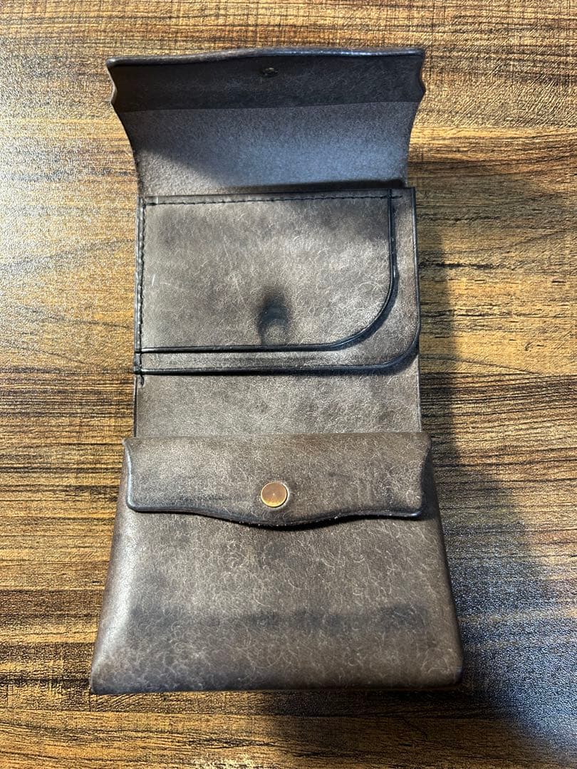 kogarashi 凩　折り財布　鼠茶