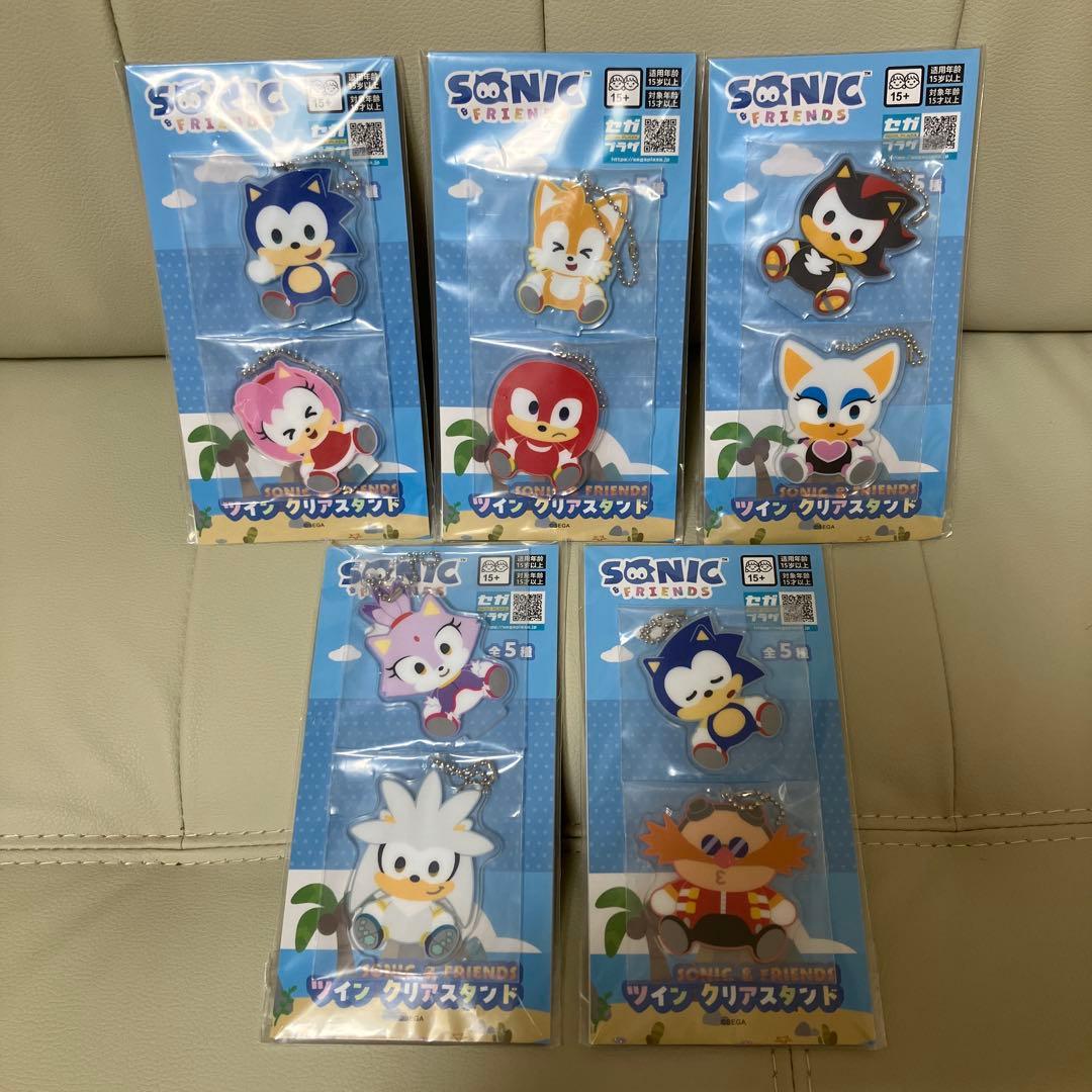 ソニック&フレンズ ツインクリアスタンド 全5種セット 0401