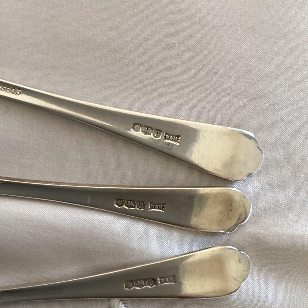 【ひろちゃん】英国　純銀　コーヒースプーン　　6本セット