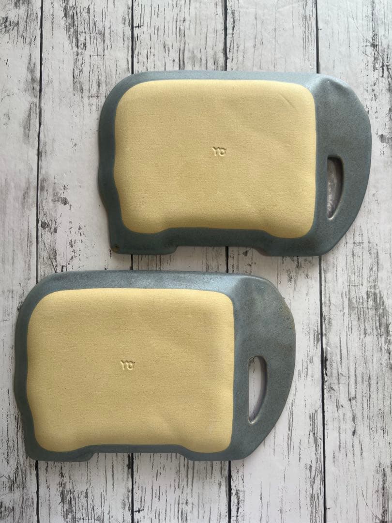 ぞう型 グレープレート大皿 26cm 2枚 陶器 カフェ風 オシャレ