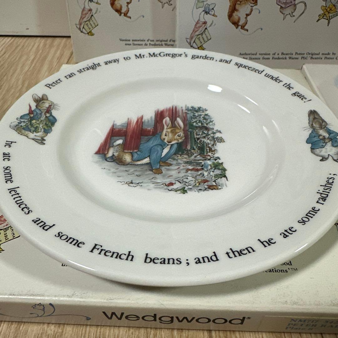 旧刻印　ウエッジウッド　ピーターラビット 皿5枚　未使用品　長期保管品