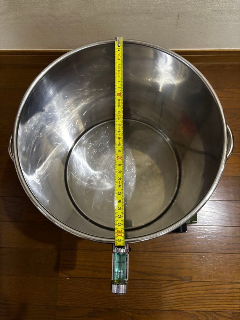 中古　18.8ステンレス製　20L寸胴鍋 蓋付き