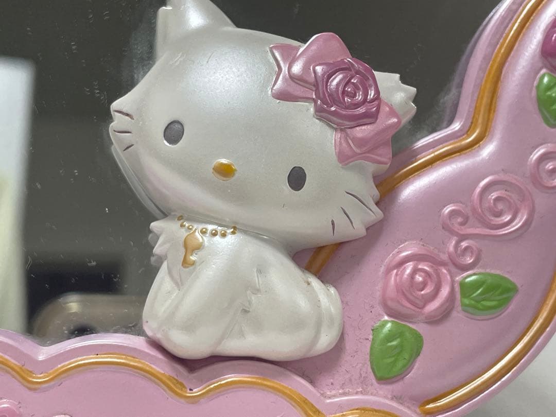 【中古品】希少 ローズ バラ チャーミーキティ ミラー 鏡 ピンク 2007年