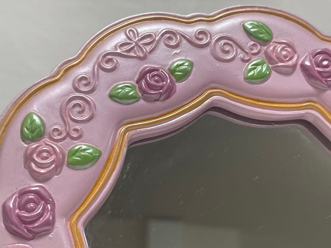 【中古品】希少 ローズ バラ チャーミーキティ ミラー 鏡 ピンク 2007年