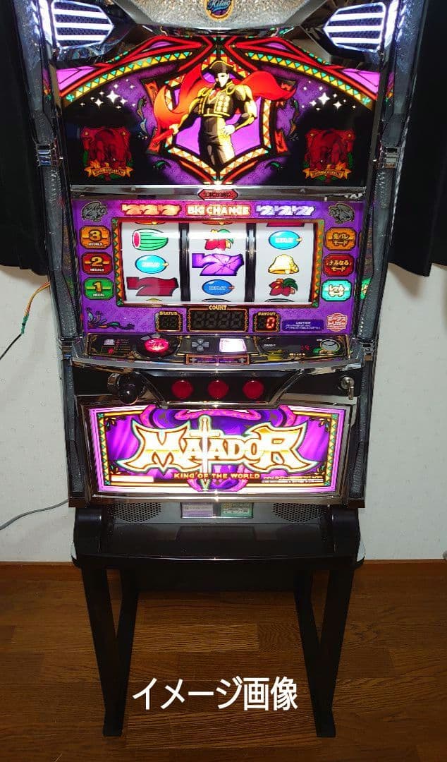 【完全オーダー仕様】パチスロ実機1台を置く台★グレーの天板・コンパクト型