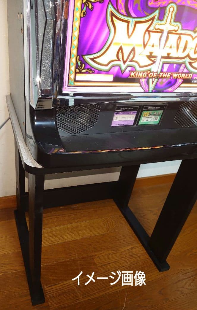 【完全オーダー仕様】パチスロ実機1台を置く台★グレーの天板・コンパクト型