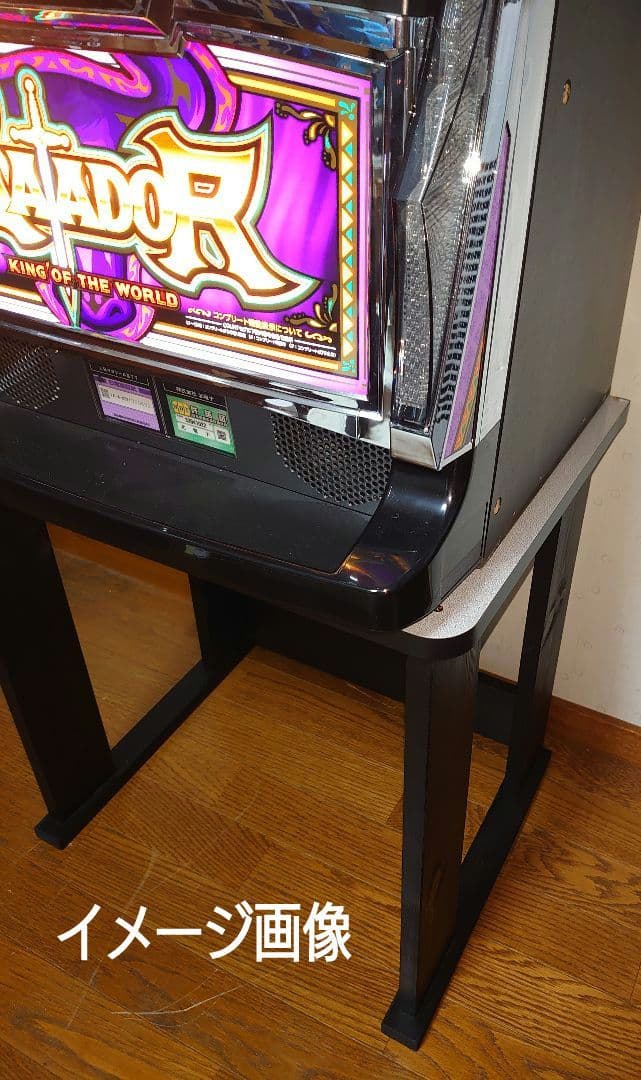【完全オーダー仕様】パチスロ実機1台を置く台★グレーの天板・コンパクト型