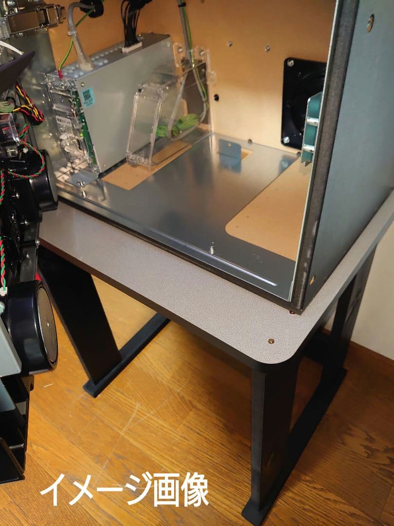 【完全オーダー仕様】パチスロ実機1台を置く台★グレーの天板・コンパクト型