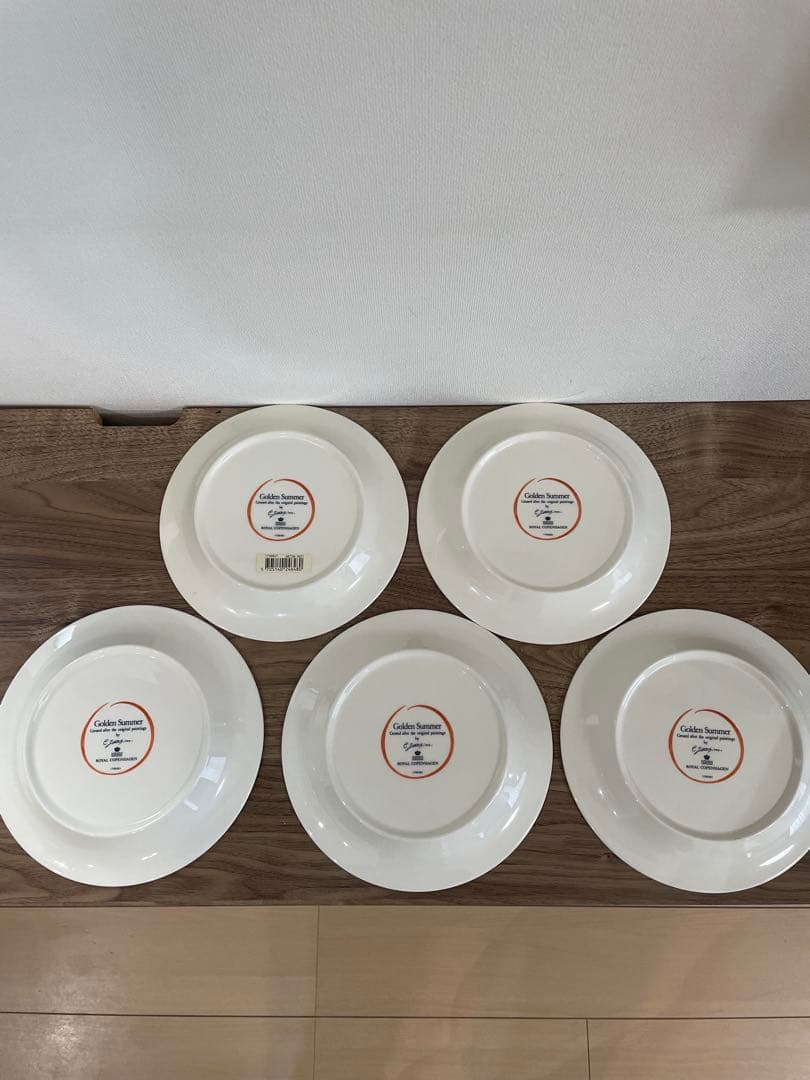 ロイヤルコペンハーゲン ゴールデンサマープレート5枚セット