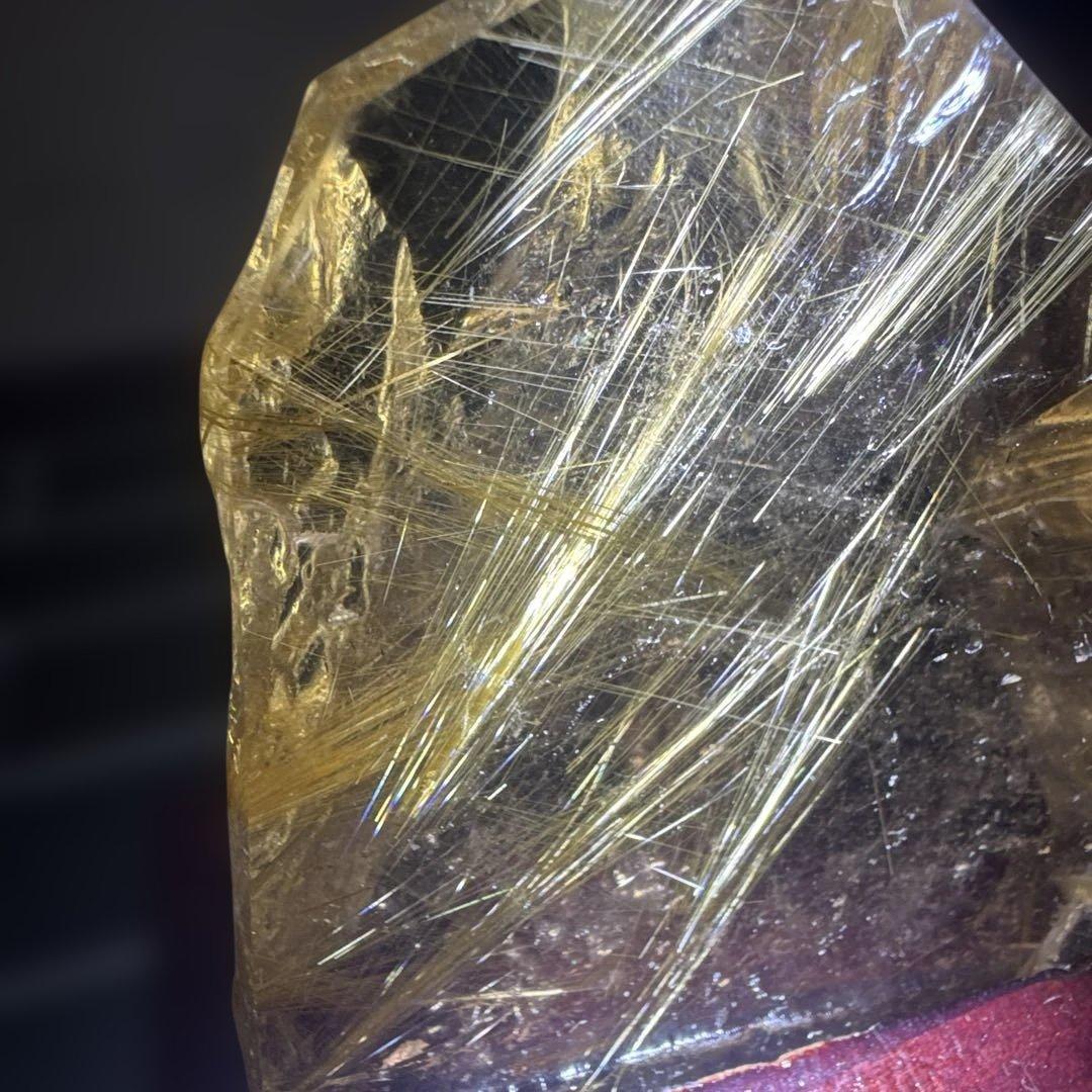 高品質ゴールドルチルポイント 195g 金運 開運 原石