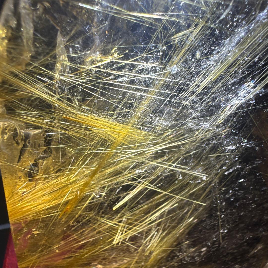 高品質ゴールドルチルポイント 195g 金運 開運 原石