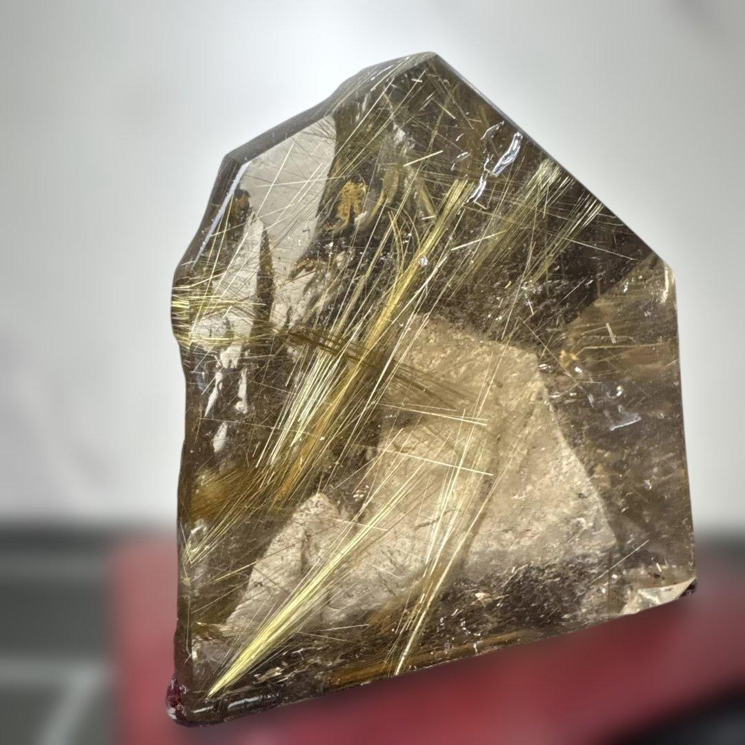 高品質ゴールドルチルポイント 195g 金運 開運 原石