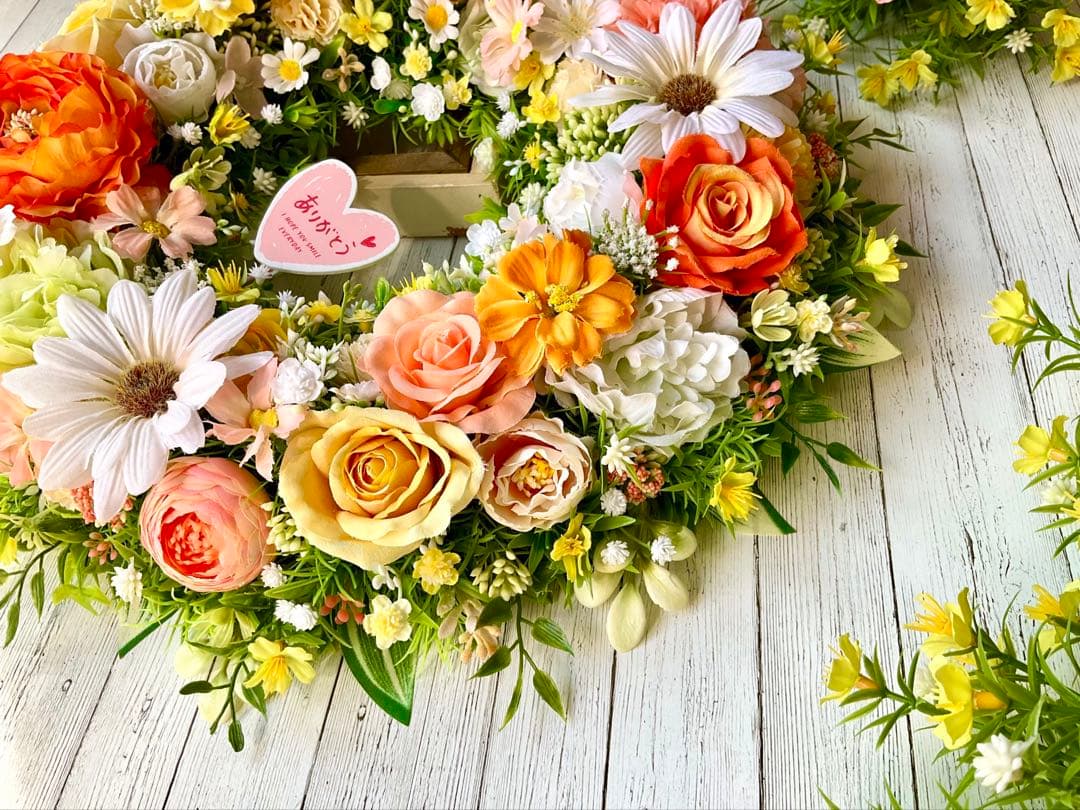 フラワーリース　母の日　母の日リース　春リース　ラナンキュラスリース　42㎝