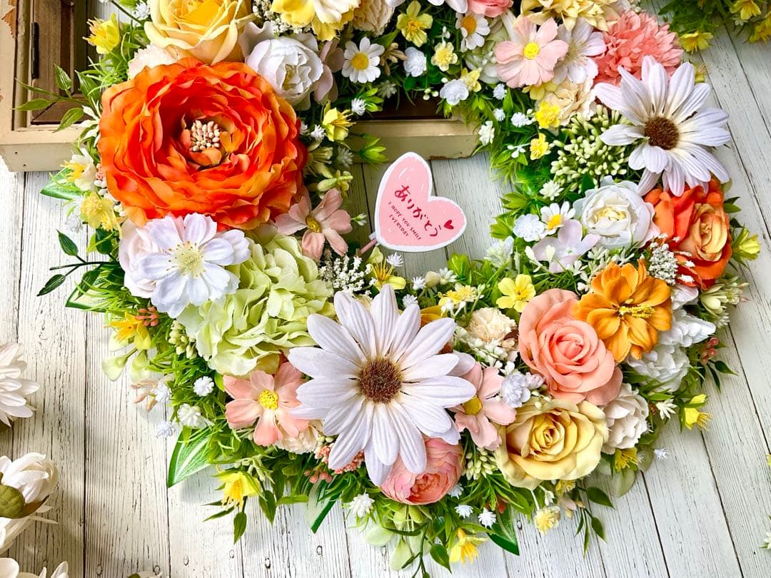 フラワーリース　母の日　母の日リース　春リース　ラナンキュラスリース　42㎝