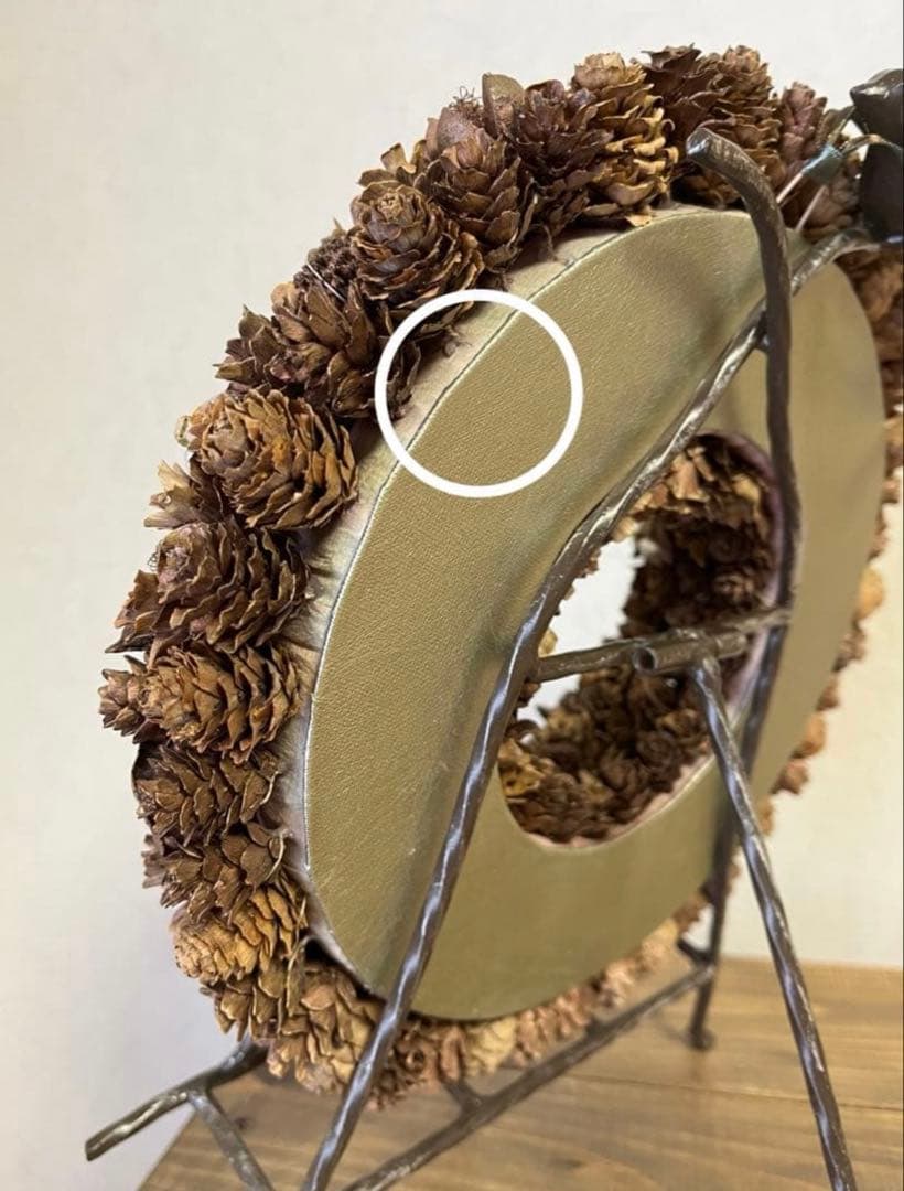 【ハンドメイド】木の実リース26センチ