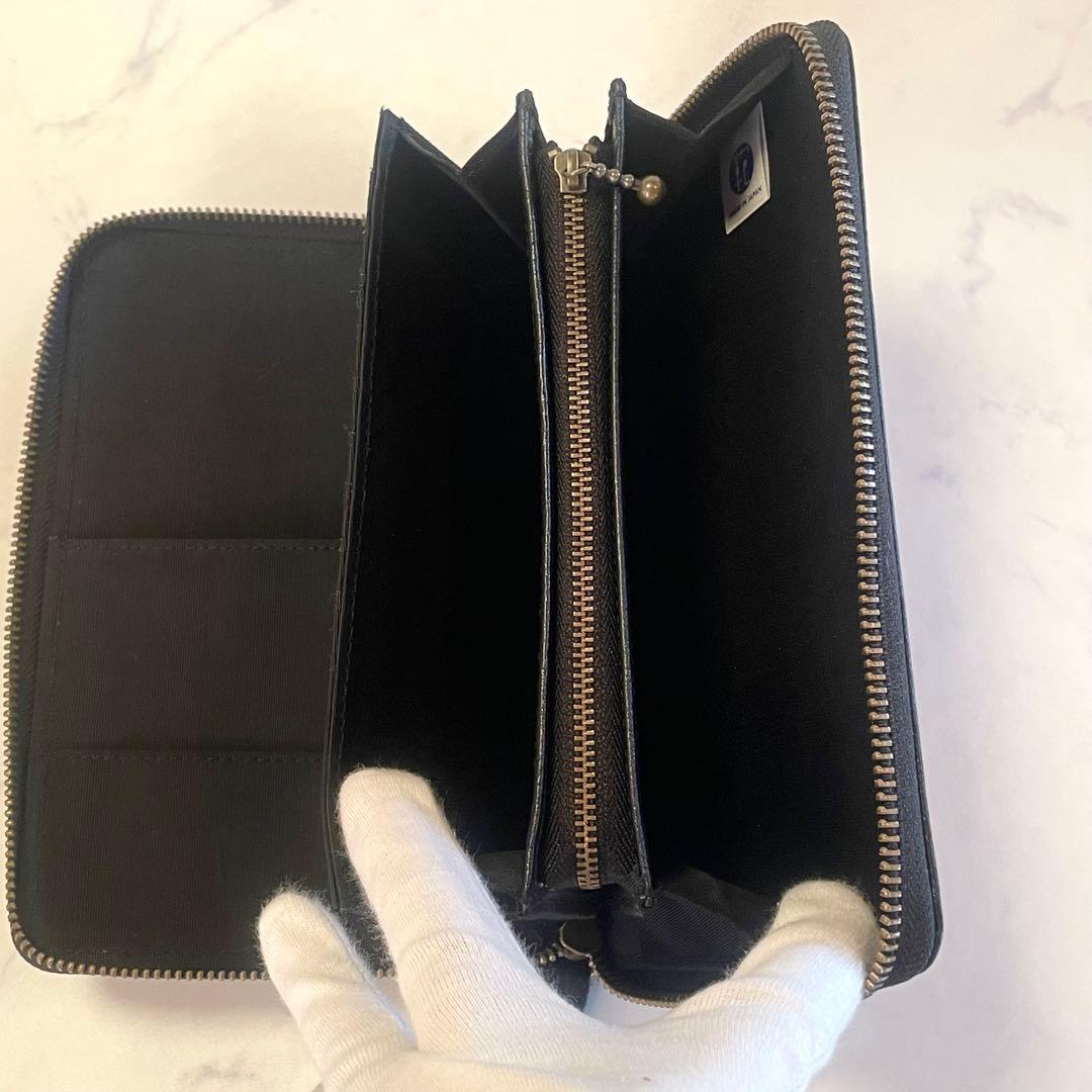 豊岡工房⭐︎牛革 お薬手帳 マルチケース 多機能 財布 ブラック　日本製