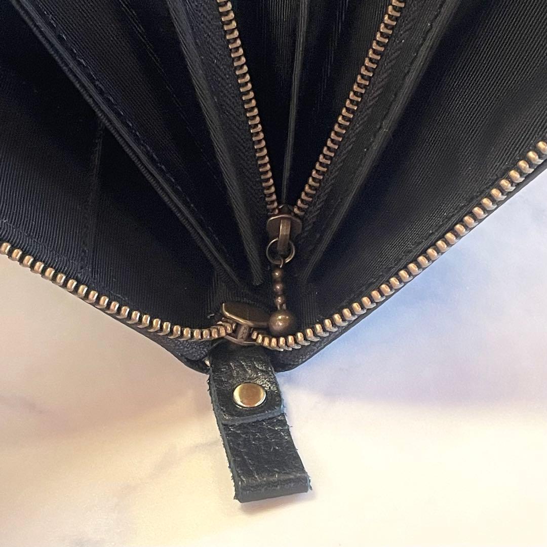 豊岡工房⭐︎牛革 お薬手帳 マルチケース 多機能 財布 ブラック　日本製