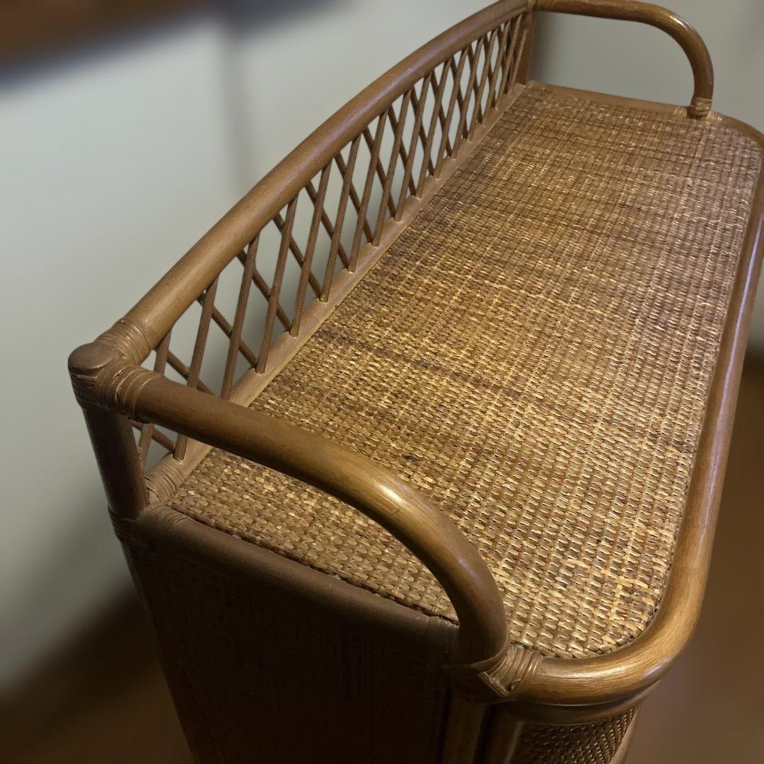 ヴィンテージラタン　籐家具 チェスト　4段引き出し タンス　ラタン