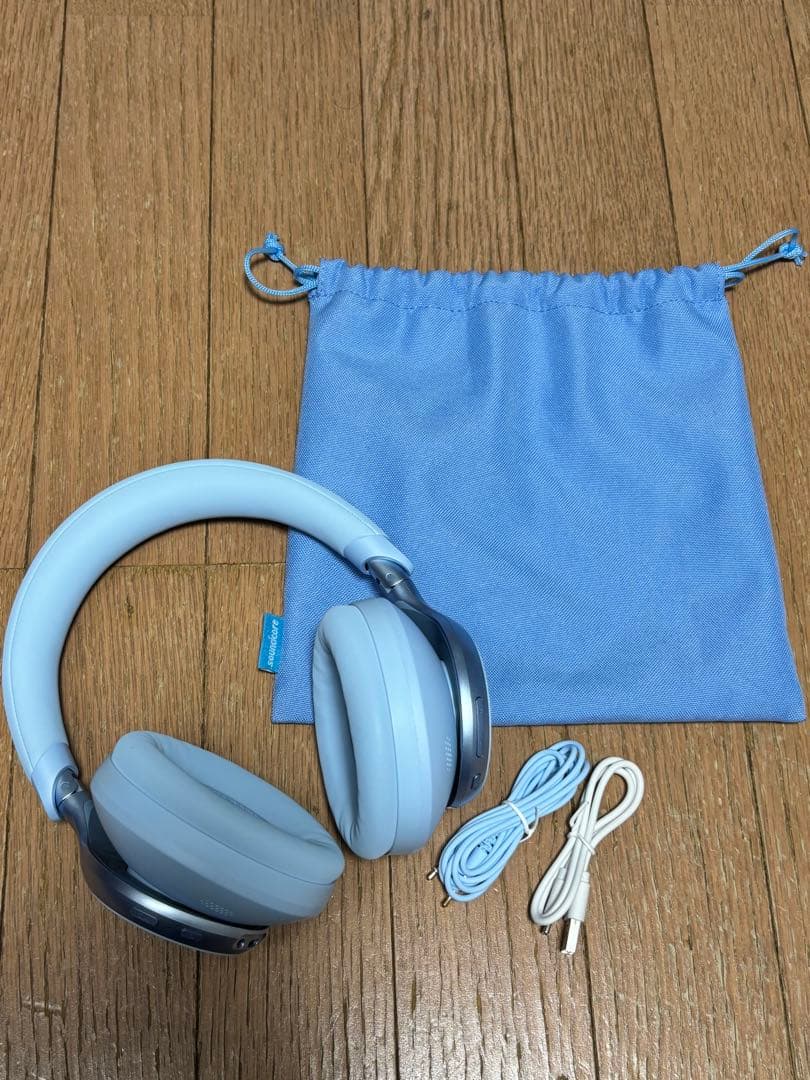 ANKERライトブルー ワイヤレスヘッドホン