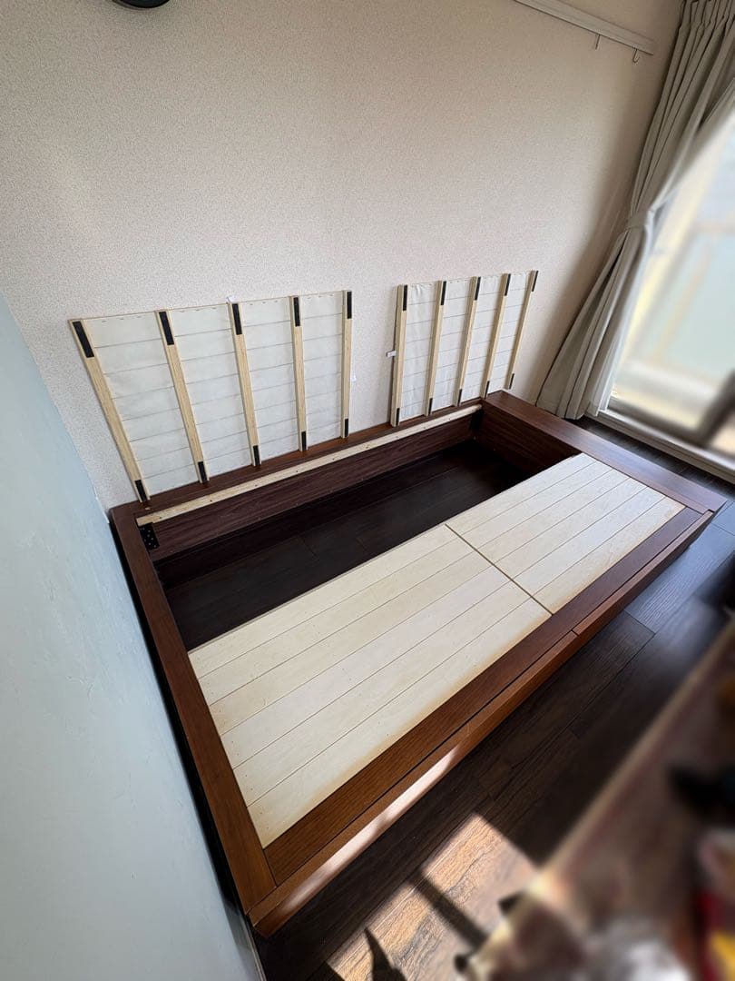 無印用品セミダブル収納ベッド　追加台付き