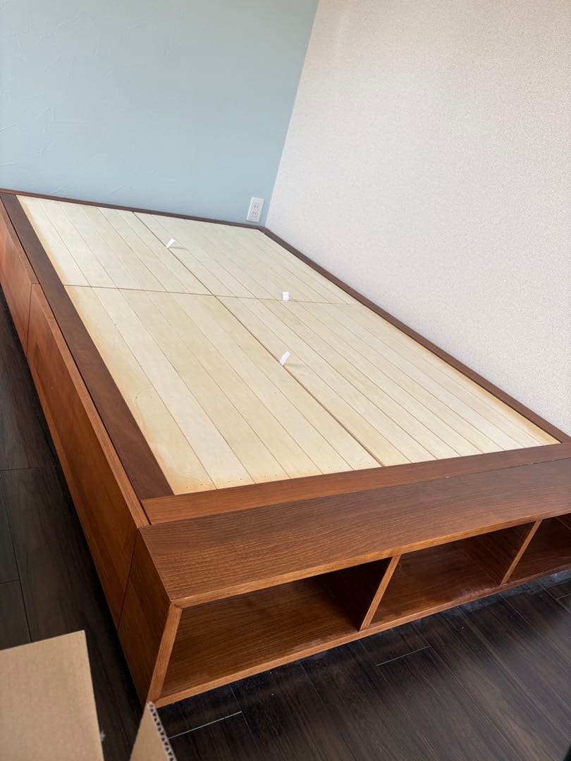 無印用品セミダブル収納ベッド　追加台付き