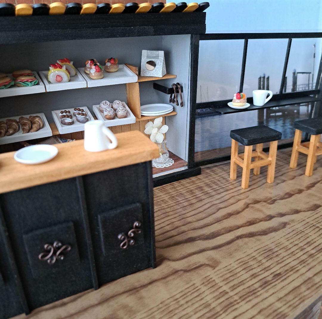 201 ミニチュアカフェ ブラック ドールハウス シルバニアファミリー