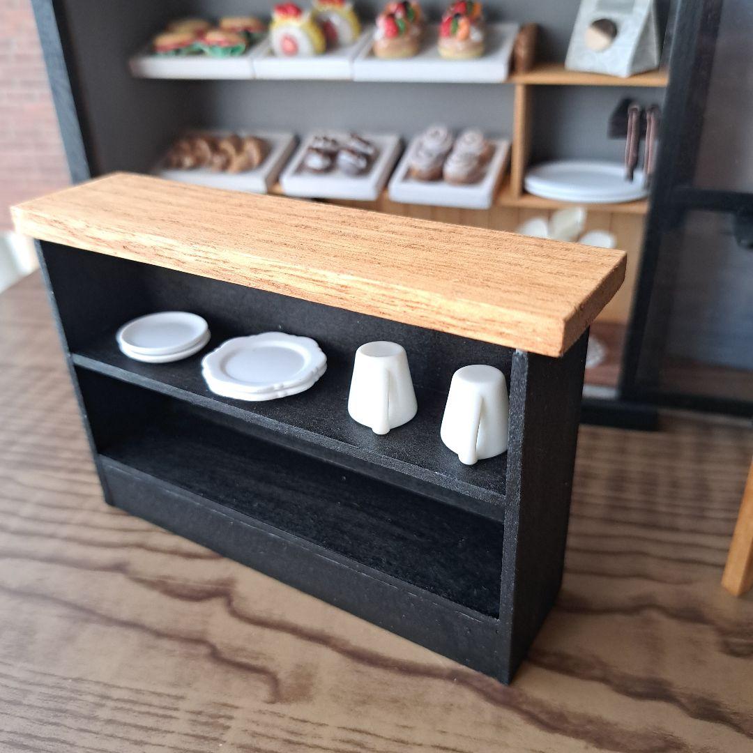 201 ミニチュアカフェ ブラック ドールハウス シルバニアファミリー