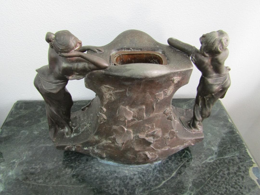 ヴィンテージ　銅製　花瓶　P. Philippi 装飾花瓶