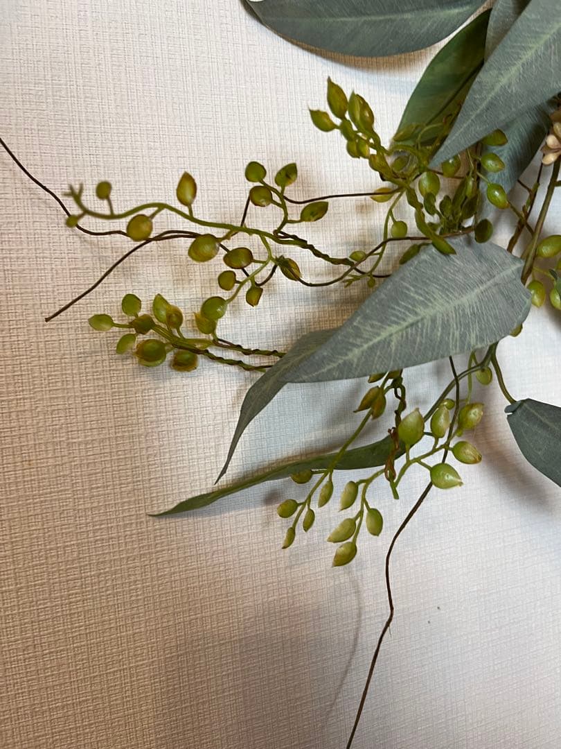 ハンドメイドメイドアーティフィシャルフラワーサマー　アンスリーム馬蹄形リース31