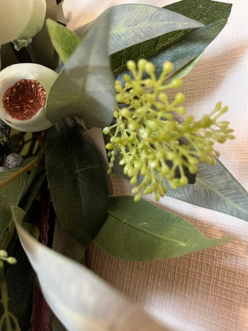 ハンドメイドメイドアーティフィシャルフラワーサマー　アンスリーム馬蹄形リース31