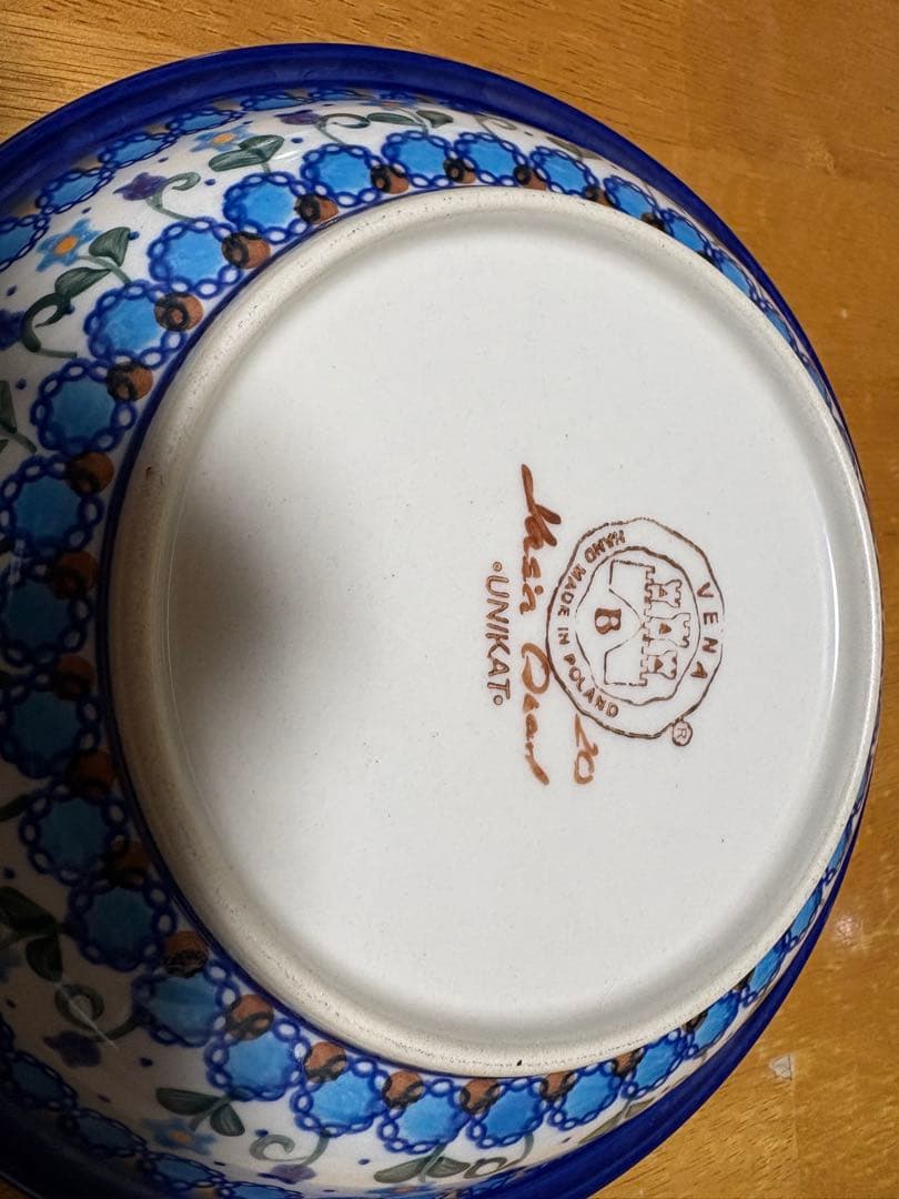 USED ポーリッシュポタリー　大皿2枚　マグカップ2個