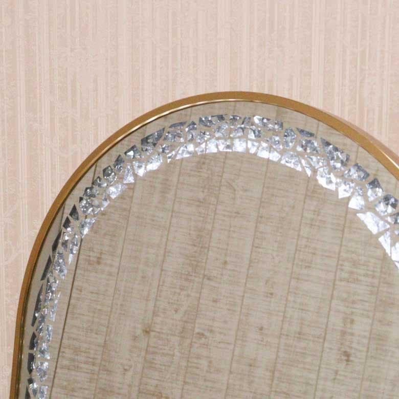 スタンドミラー ゴールド LEDミラー ミラー家具 立てかけ 鏡 女優ミラー