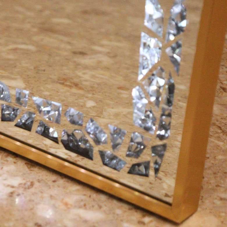 スタンドミラー ゴールド LEDミラー ミラー家具 立てかけ 鏡 女優ミラー