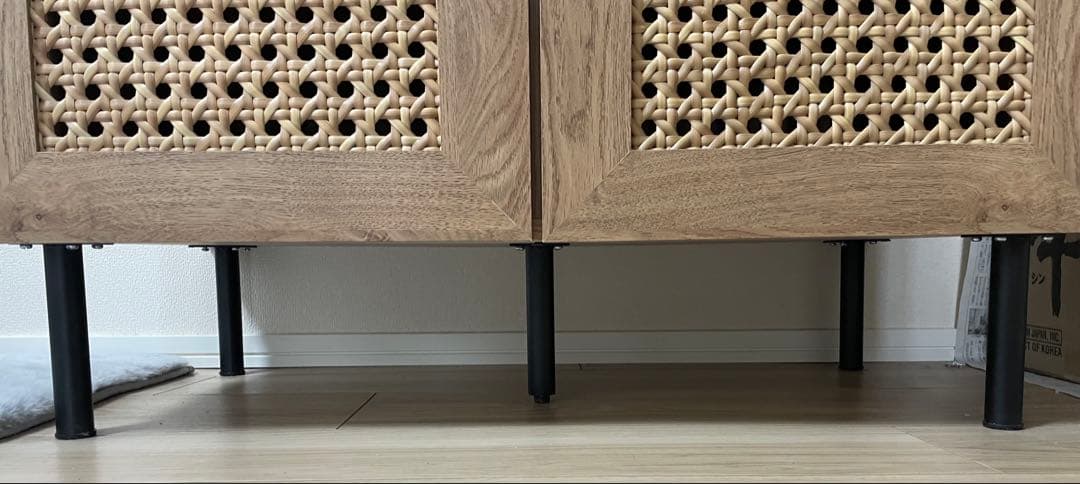 LOWYA ラタン調キャビネット リビングボード