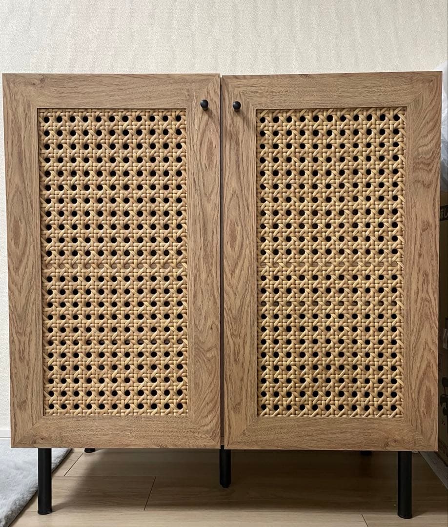 LOWYA ラタン調キャビネット リビングボード