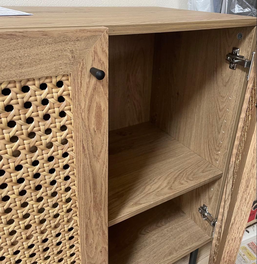 LOWYA ラタン調キャビネット リビングボード