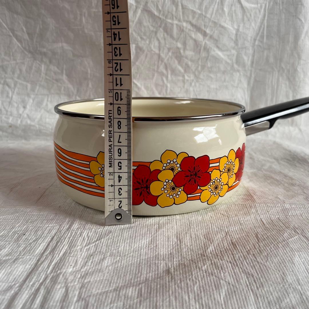 ハニーウェア ホーロー 両手鍋 片手鍋 ソースパン富士琺瑯 昭和レトロ