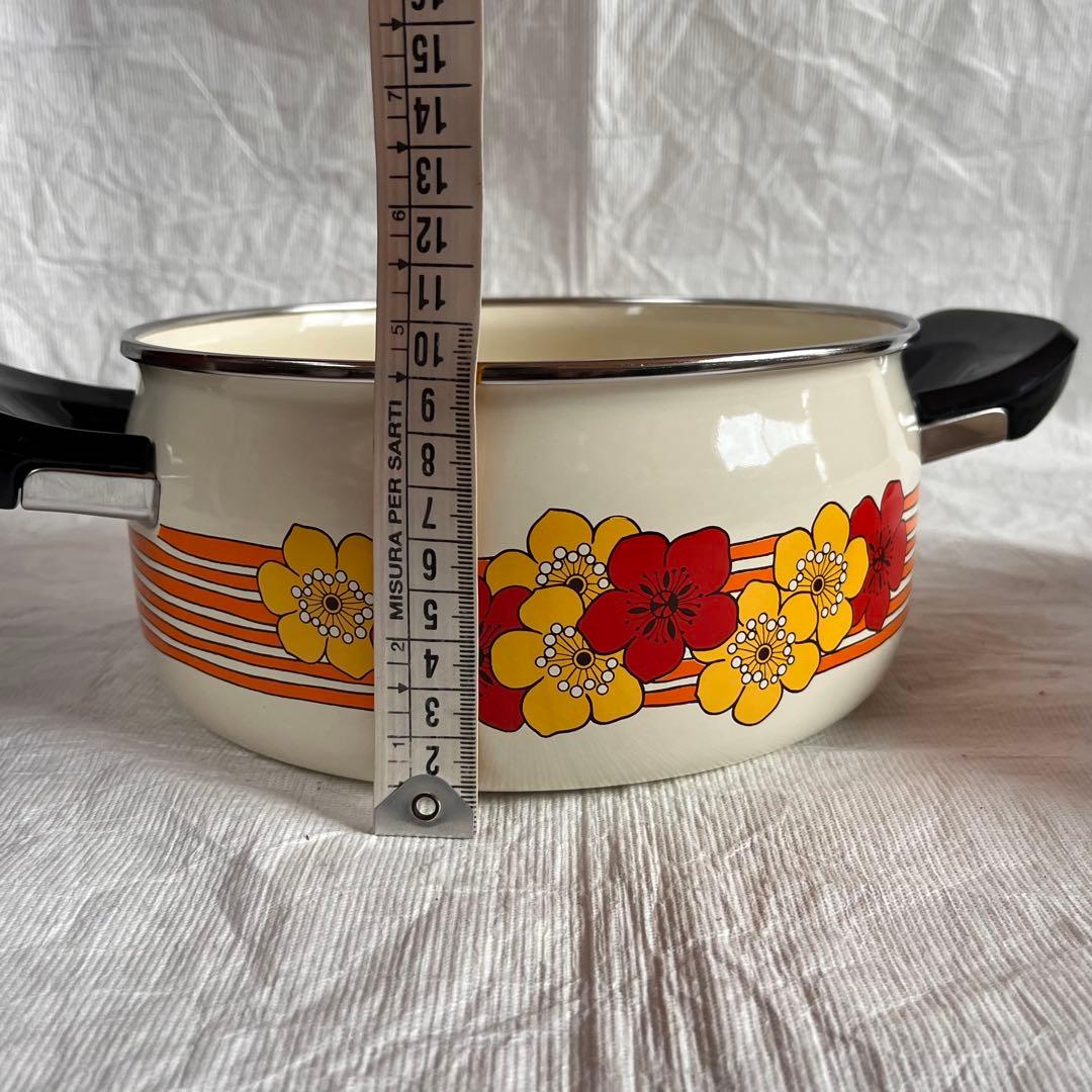 ハニーウェア ホーロー 両手鍋 片手鍋 ソースパン富士琺瑯 昭和レトロ