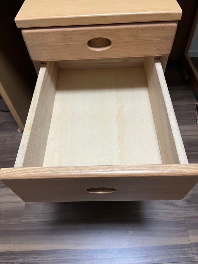 コスガ　学習机(机・上棚・引き出し三点セットの机)