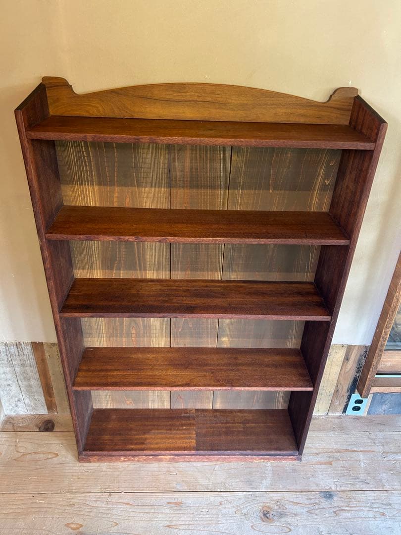 アンティーク　木製4段本棚 ダークブラウン