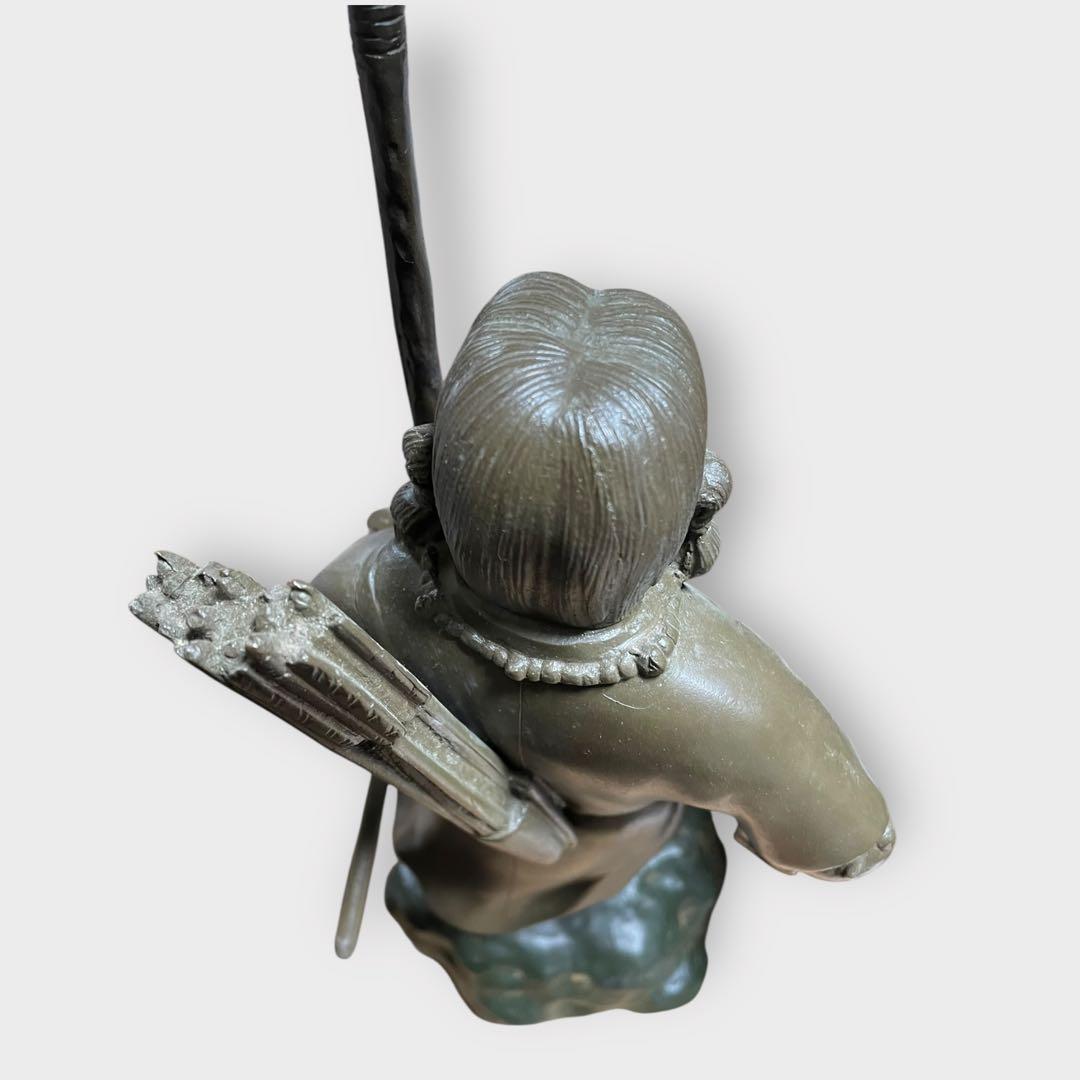 麦銅製 神武天皇尊像 金村光造作 木箱付き 八咫烏像